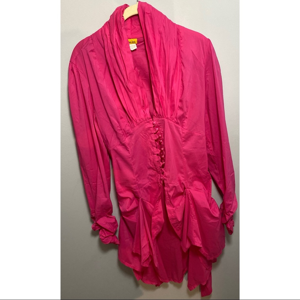 NWT Women Hot Pink High Low Dress Size M